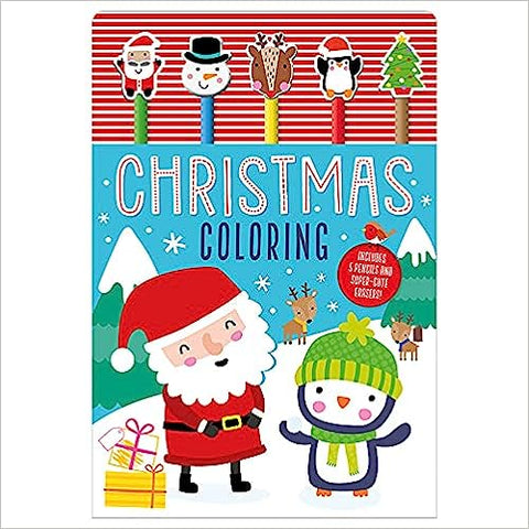 Christmas Colouring Eraser Pencil Toppers